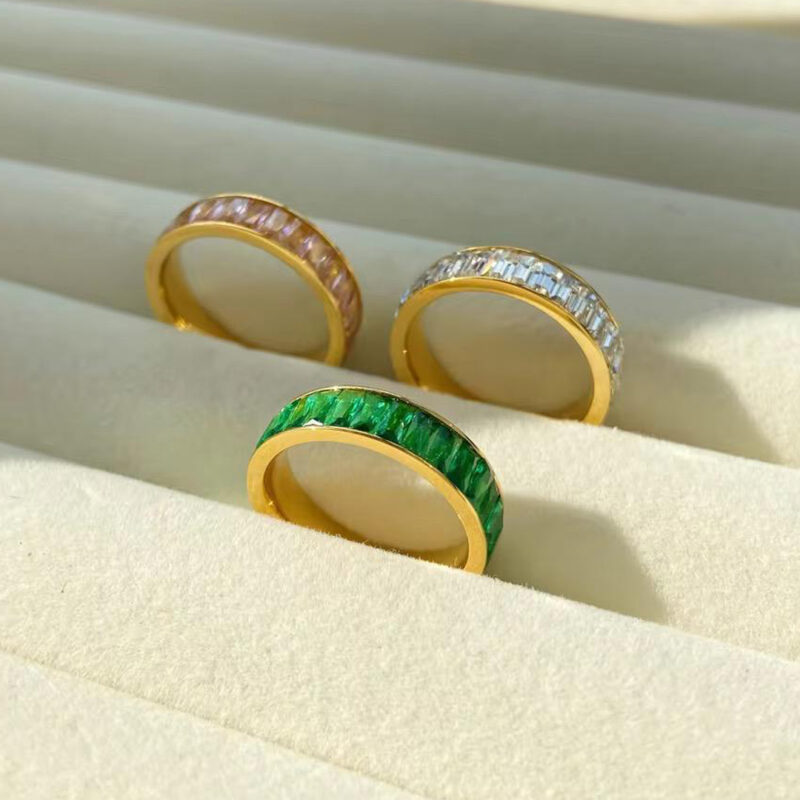 OEM Light Luxury Titanium Steel Square Ring - Image 5