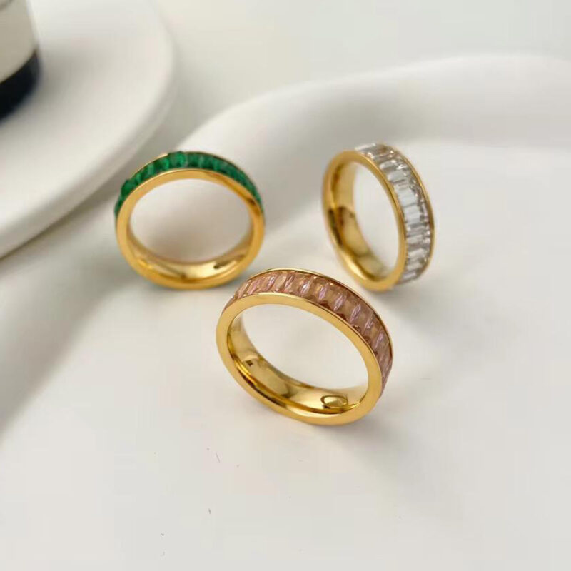 OEM Light Luxury Titanium Steel Square Ring - Image 6