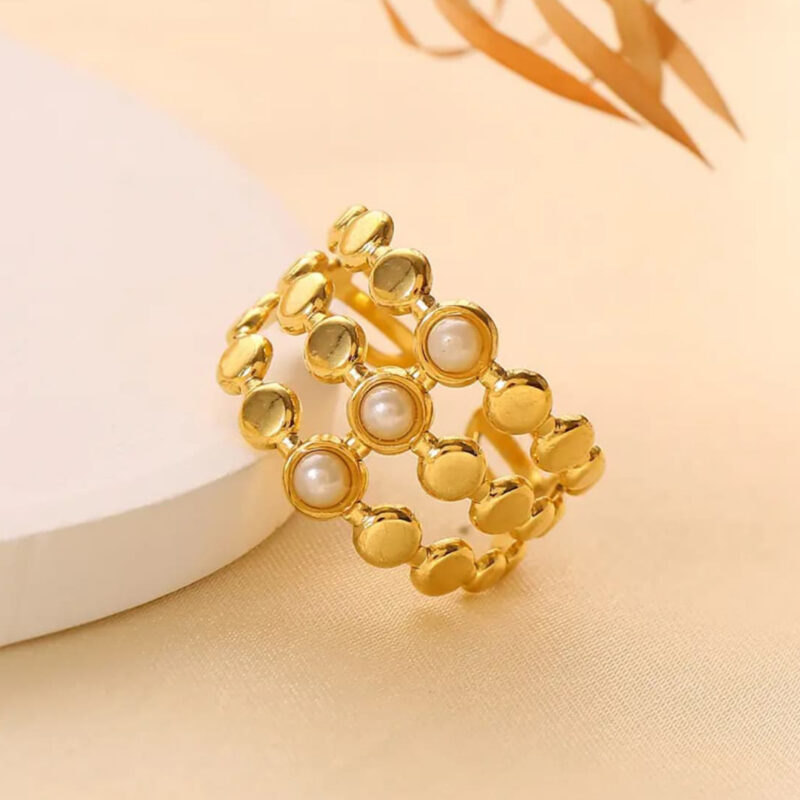WHITE STONE RING - Image 2