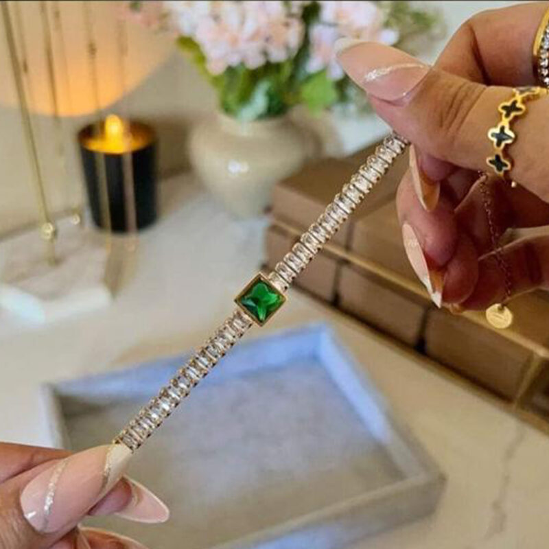 GREEN ZIRCON BRACELET - Image 3