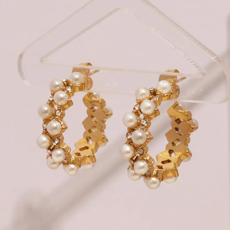 WHITE PEARL HOOP - Image 2