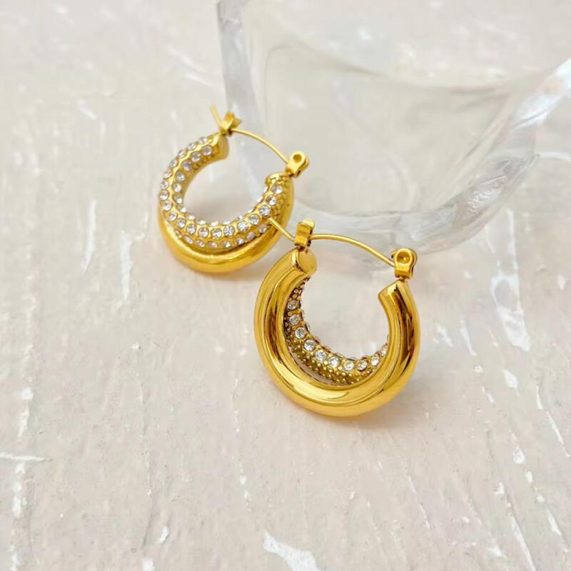 GOLDEN ZIRCON HOOP - Image 2