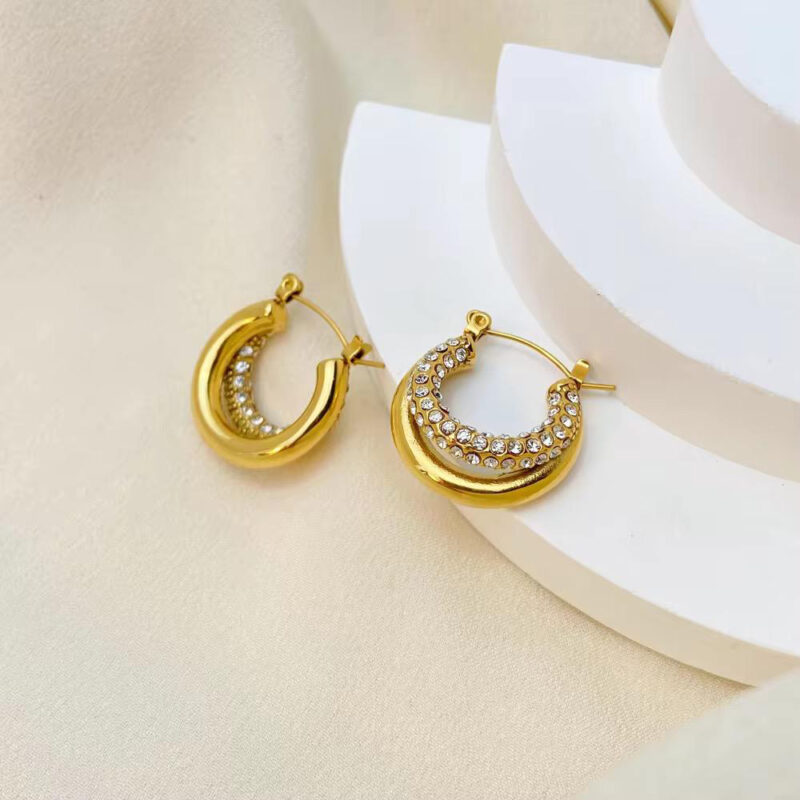 GOLDEN ZIRCON HOOP - Image 3