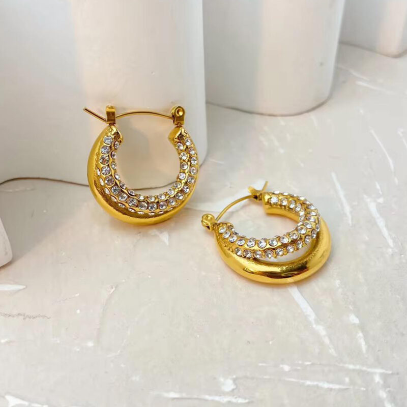 GOLDEN ZIRCON HOOP - Image 4