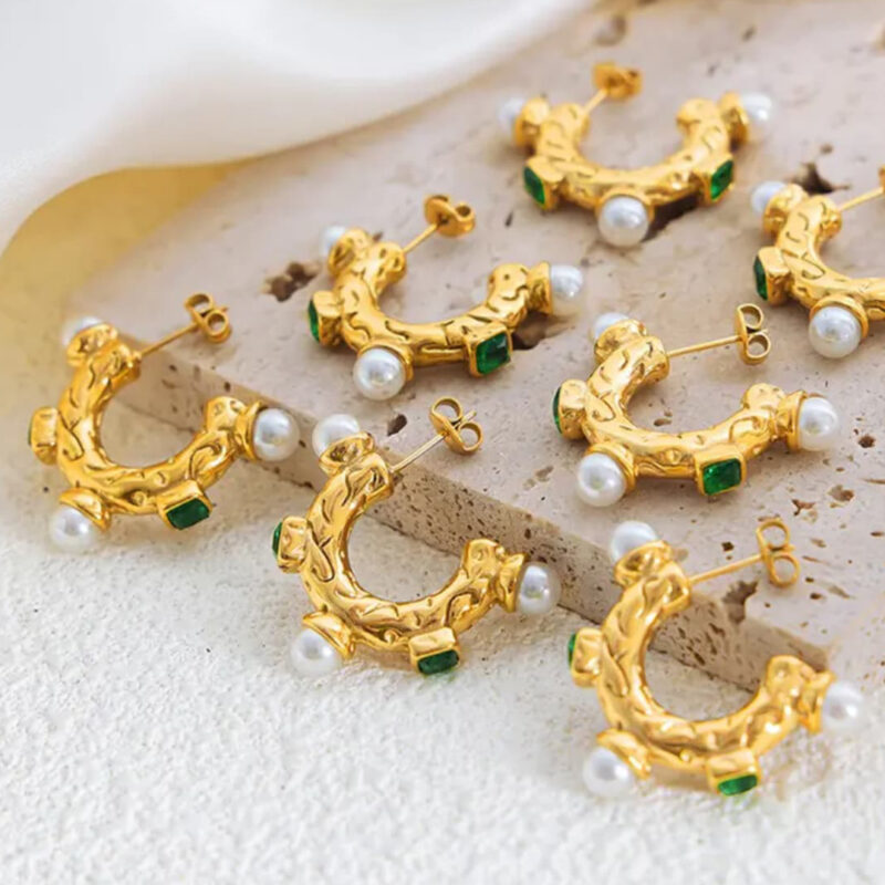 GREEN PEARL HOOP - Image 2