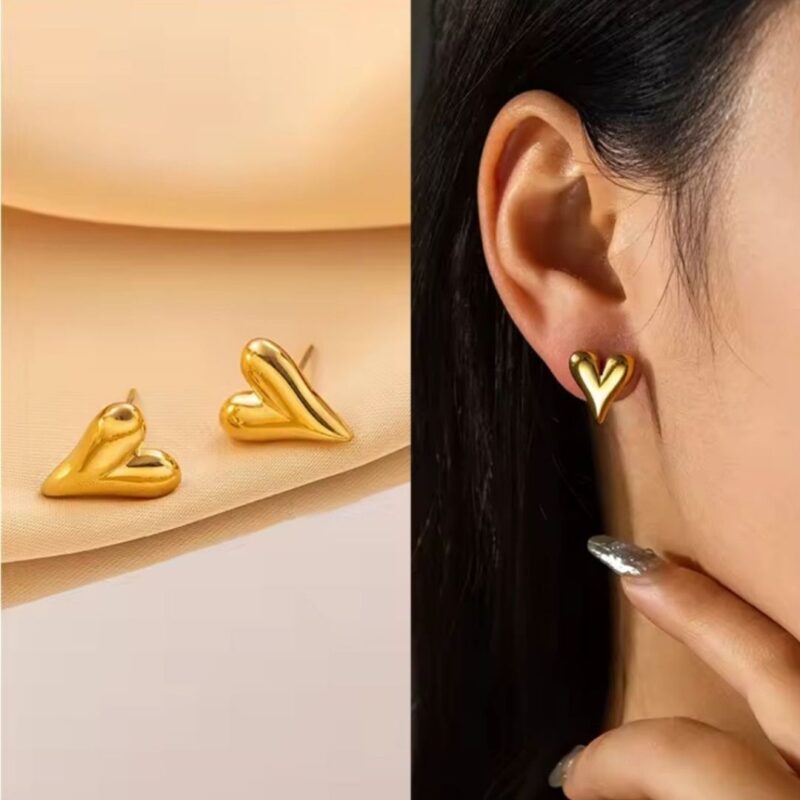 PLAIN HEART STUD - Image 3