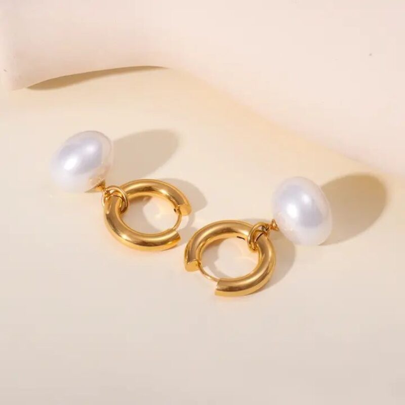 PEARL DROP HOOP - Image 2